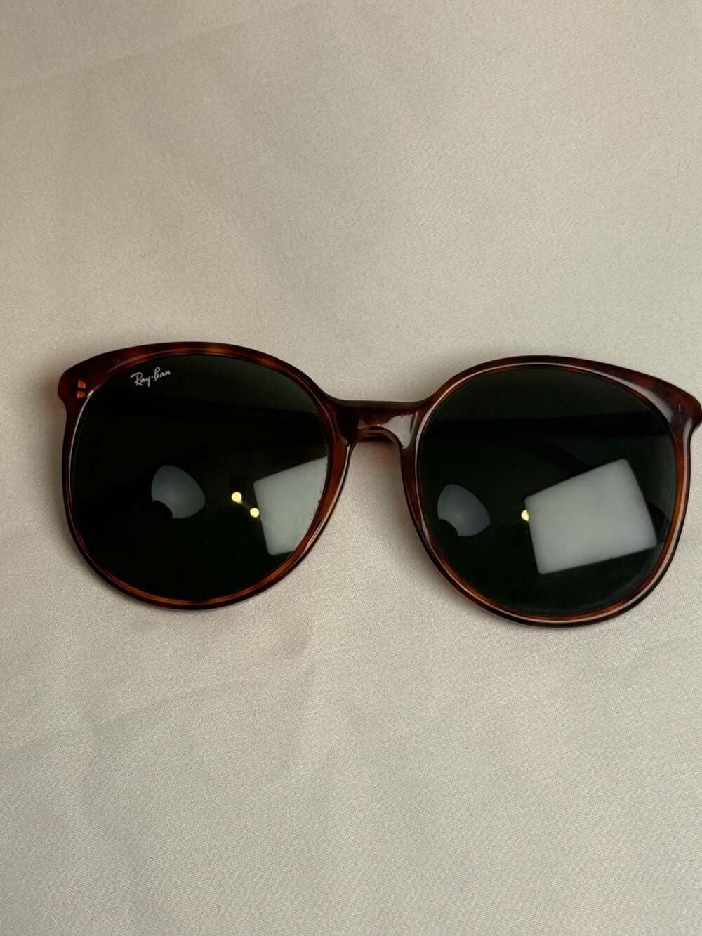 B&L Ray-Ban Womens W0346 Round Tortoise Sunglasses Vintage Y2K 90s Classic Timel